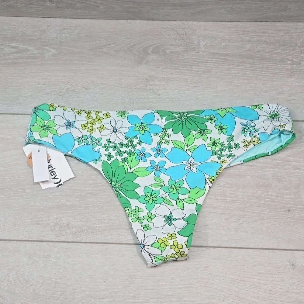 NWT Hurley Women Wild Bloom Cheeky Coverage Hipster sz S